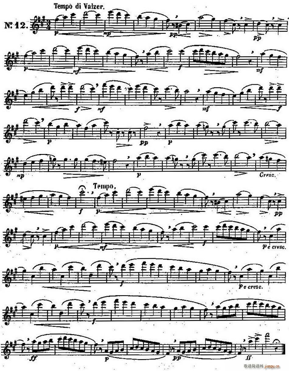 二十首练习曲作品131号 NO 12(笛箫谱)1
