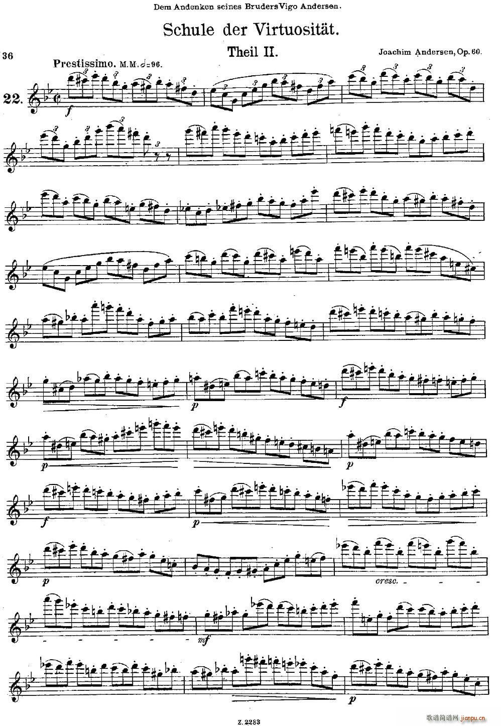 Schule der Virtuosit?t Op 60 22(笛箫谱)1