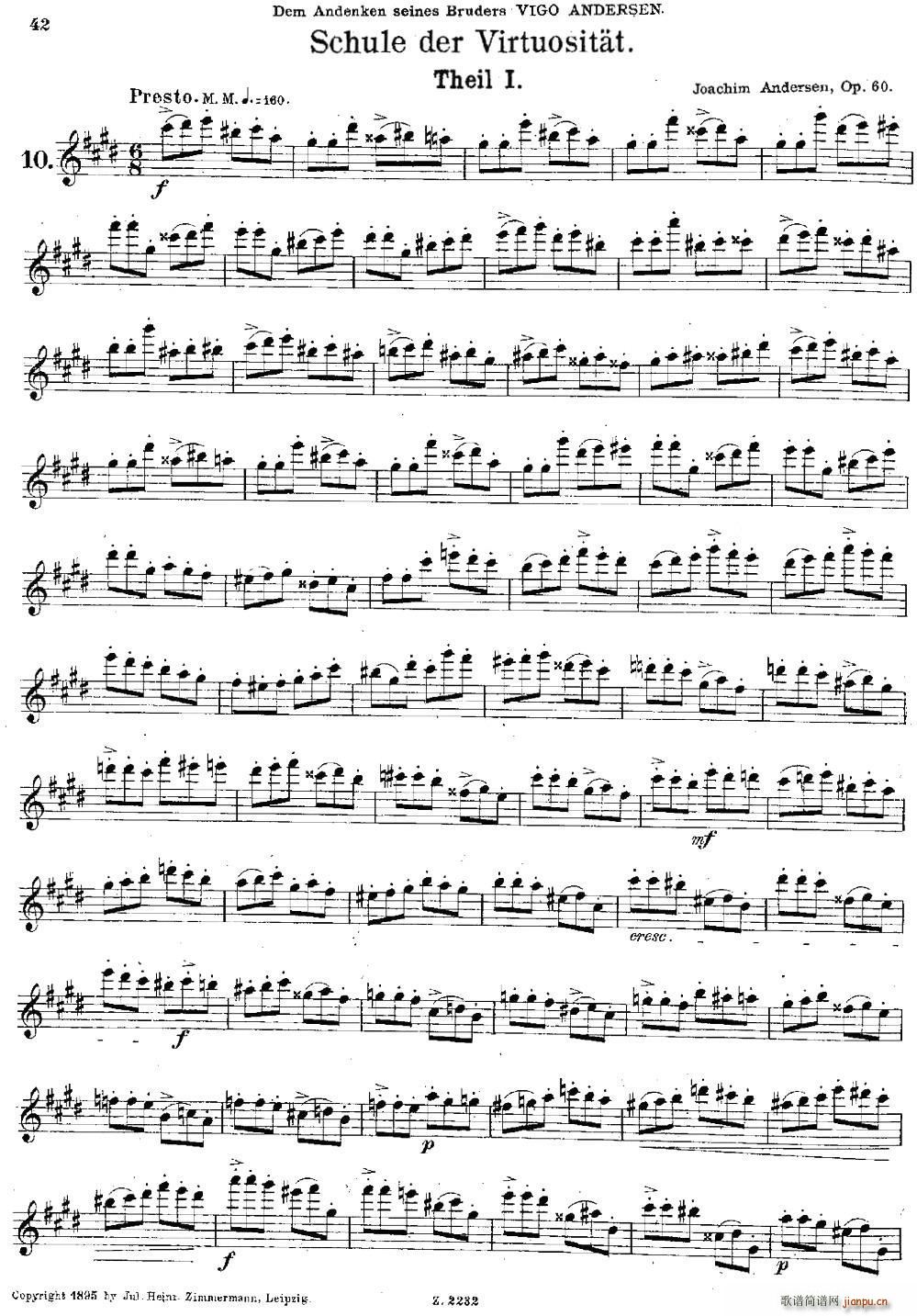 Schule der Virtuosit?t Op 60 10(笛箫谱)1