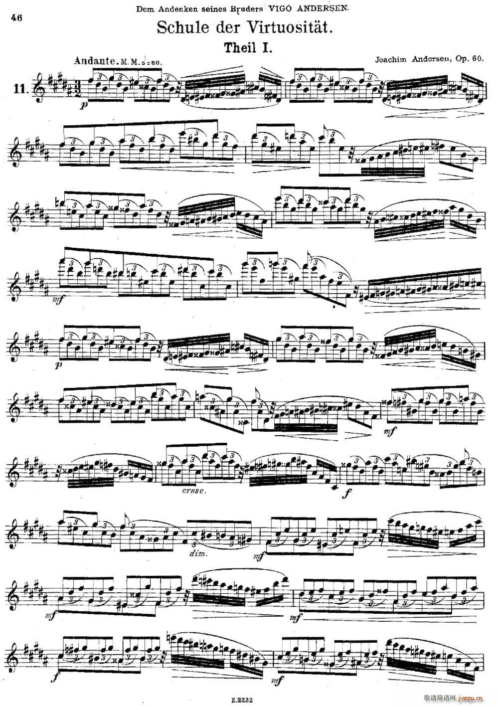 Schule der Virtuosit?t Op 60 11(笛箫谱)1