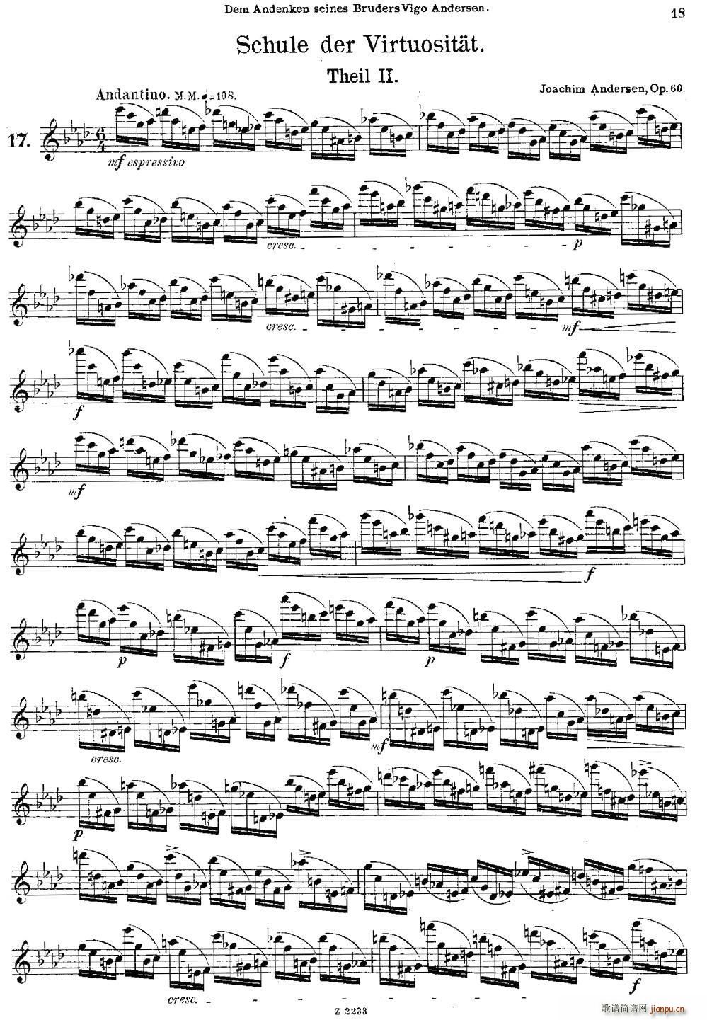Schule der Virtuosit?t Op 60 17(笛箫谱)1