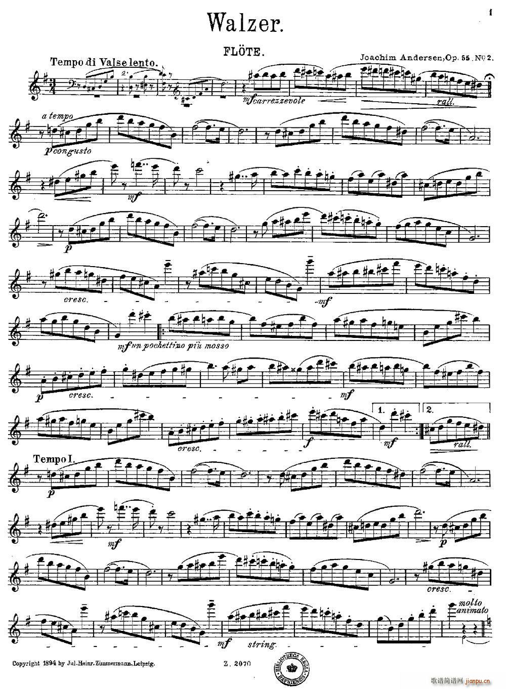 Walzer Op 55 No 2(笛箫谱)1