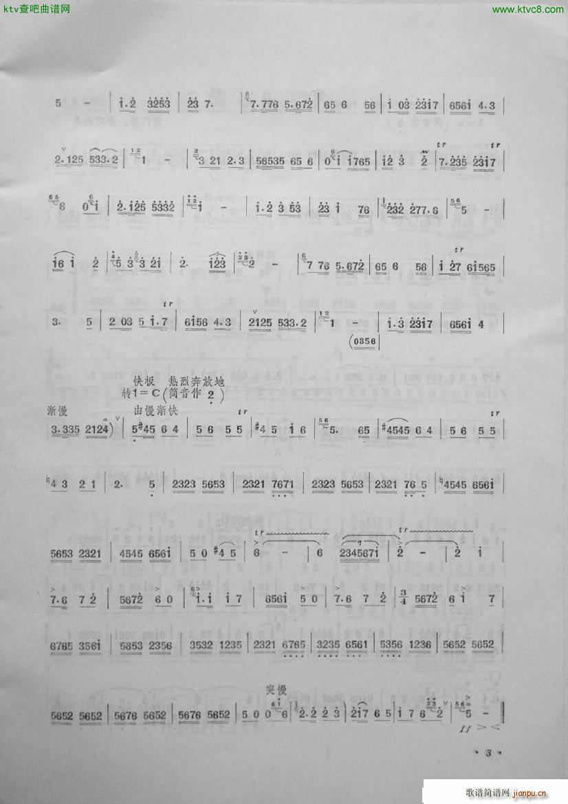 清泉话喜讯 笛子曲选第四集 李建军制作(笛箫谱)3