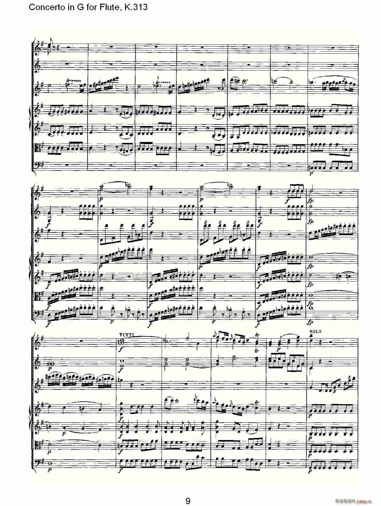 Concerto in G for Flute, K.313(笛箫谱)10