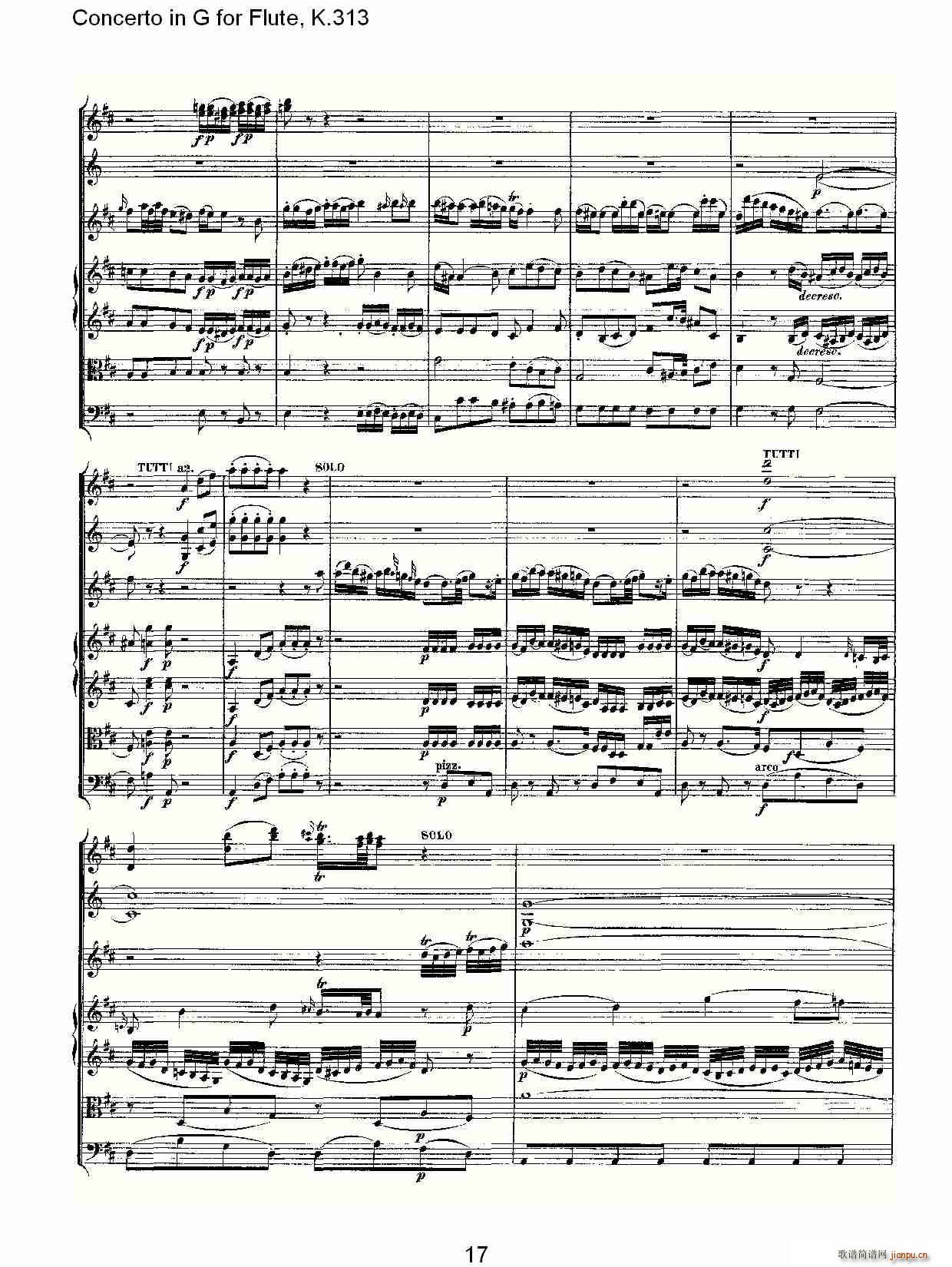 Concerto in G for Flute, K.313(笛箫谱)18