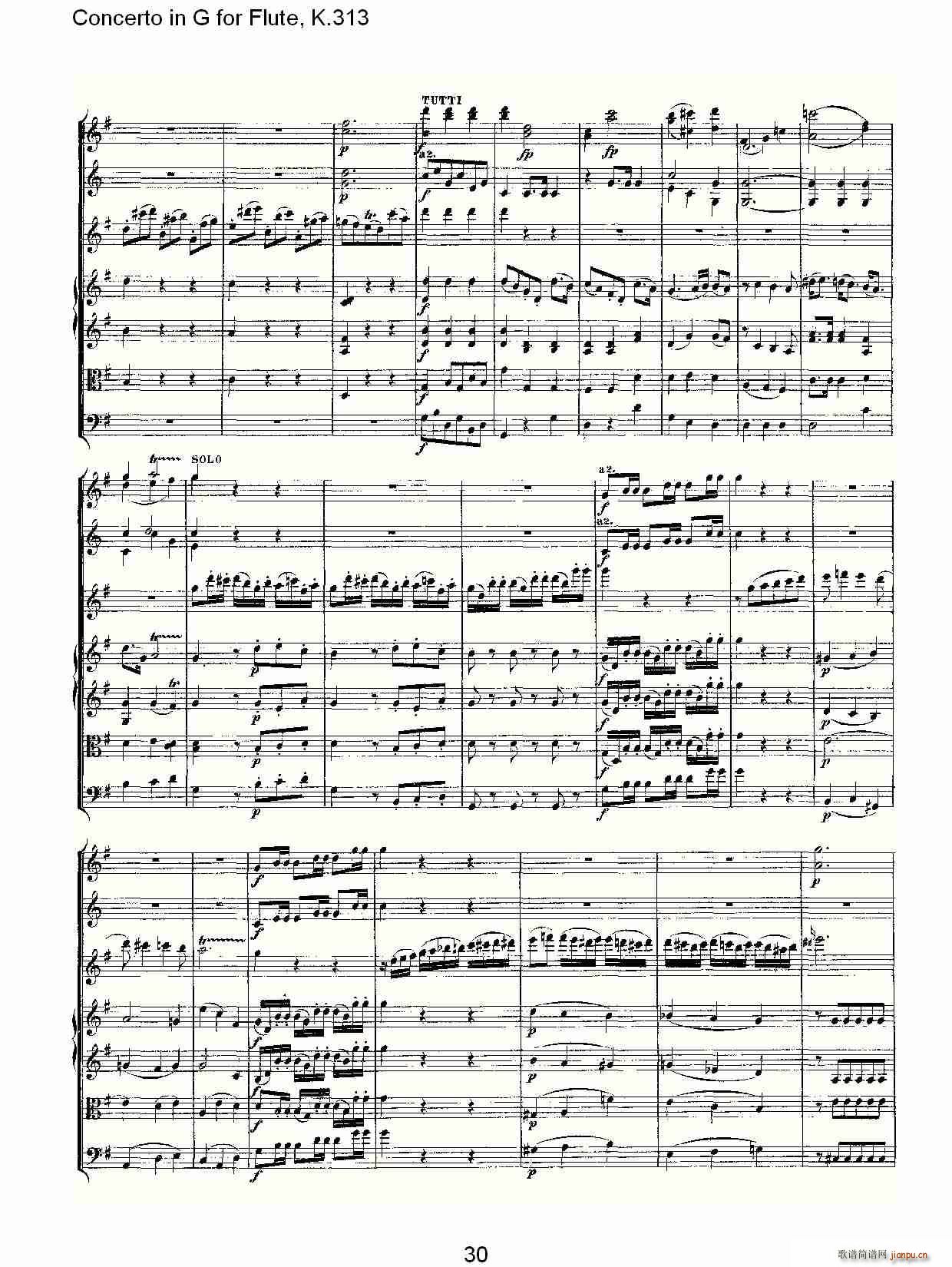 Concerto in G for Flute, K.313(笛箫谱)31