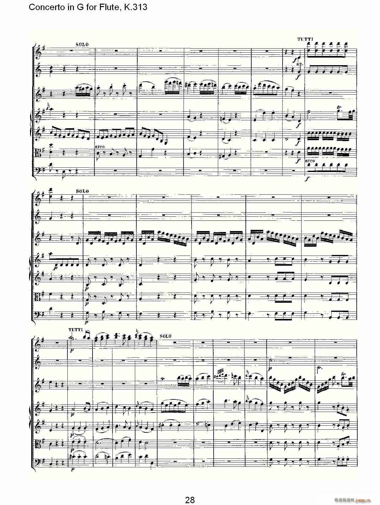 Concerto in G for Flute, K.313(笛箫谱)29