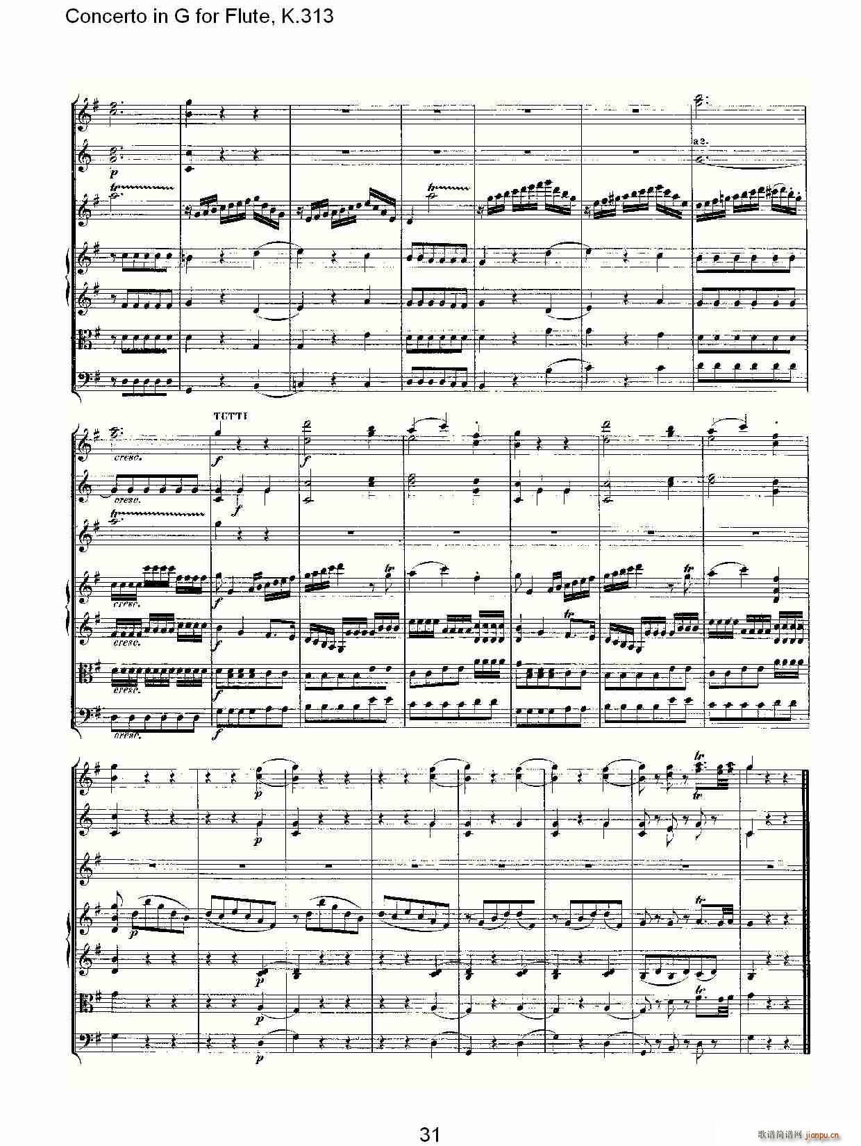 Concerto in G for Flute, K.313(笛箫谱)32