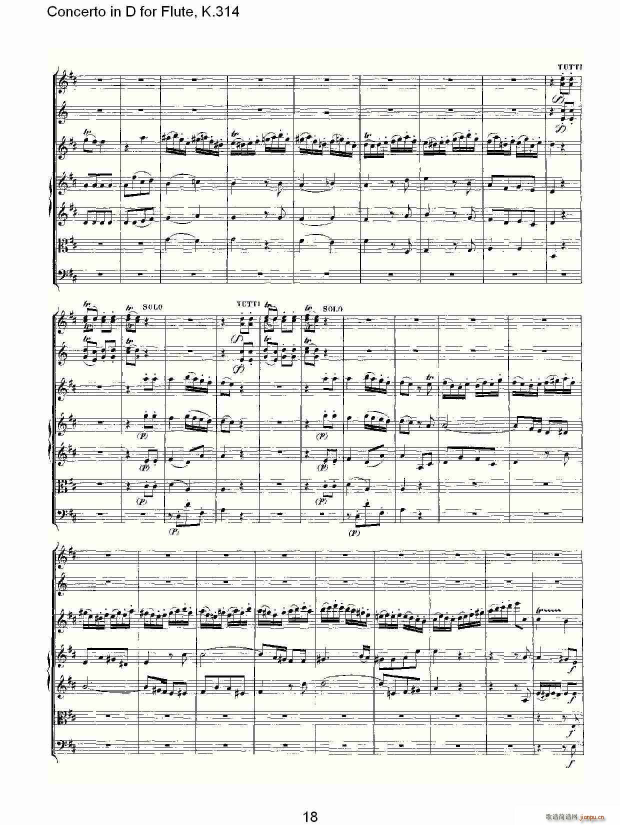 Concerto in D for Flute, K.314(笛箫谱)18