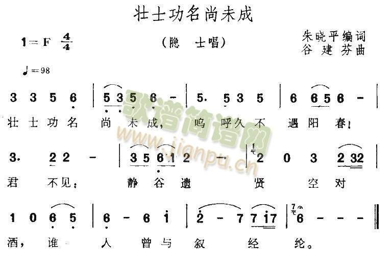 壮士功名尚未成(笛萧谱)1