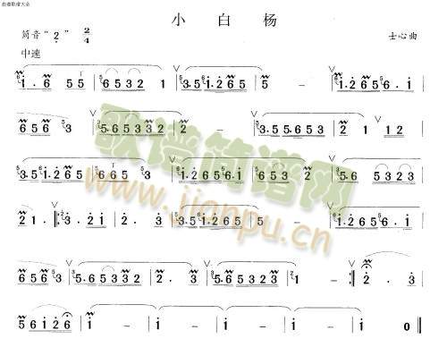 小白杨(笛萧谱)1