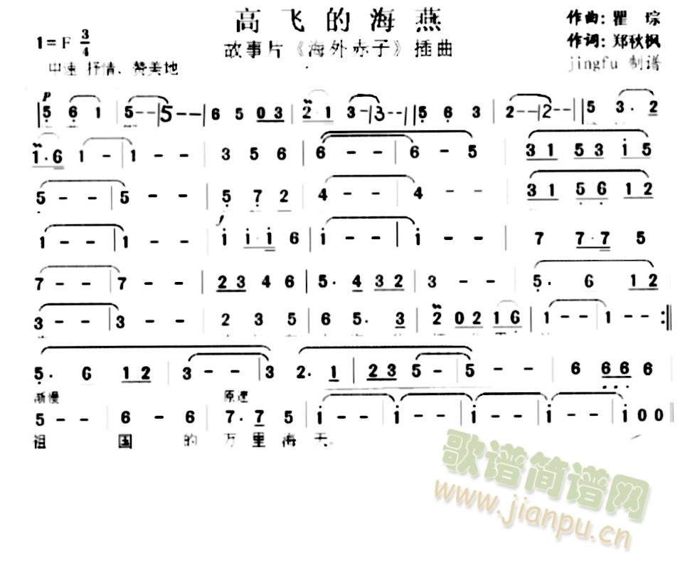 高飞的海燕(笛箫谱)1