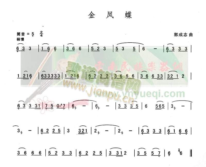 金凤蝶(葫芦丝谱)1