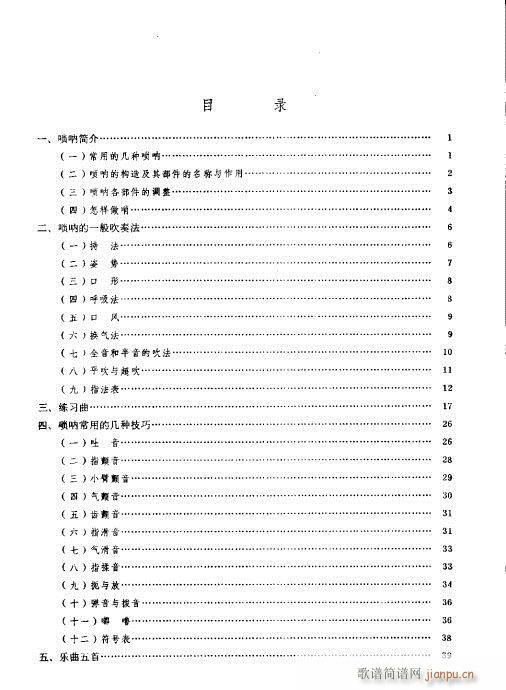 目录?1-20(唢呐谱)1