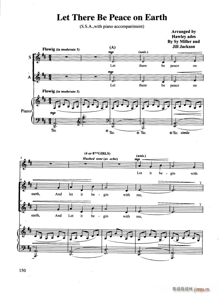 Let There Be Peace on Earth 合唱(合唱谱)1