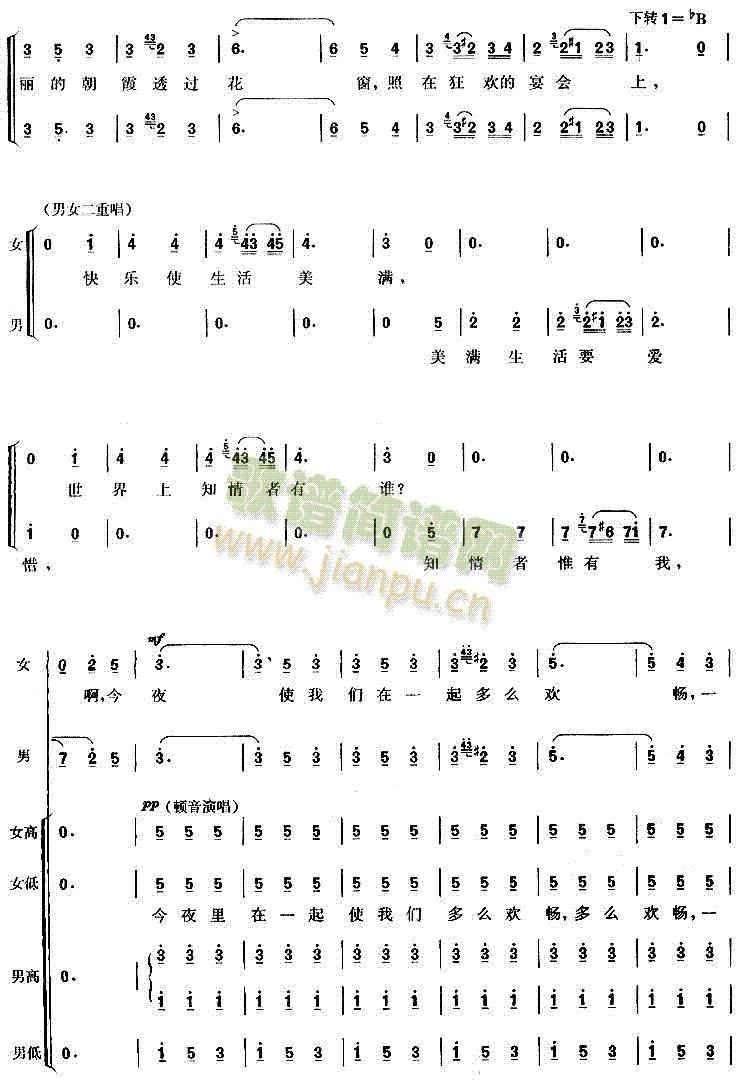 饮酒歌(合唱谱)3