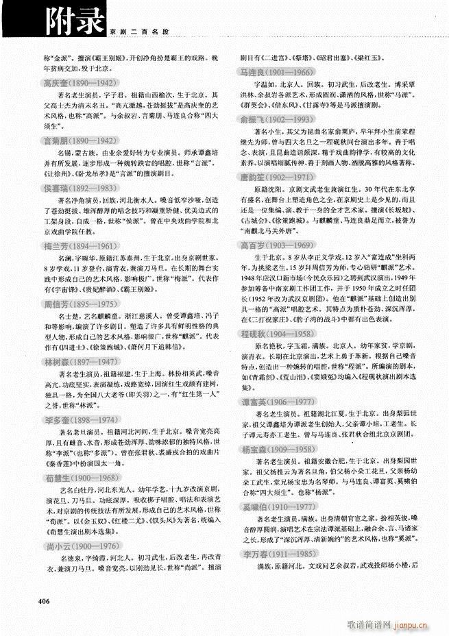 京剧二百名段 唱腔 琴谱 剧情361 416(京剧曲谱)46