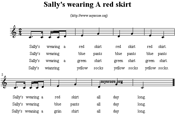 英文儿歌：Sally