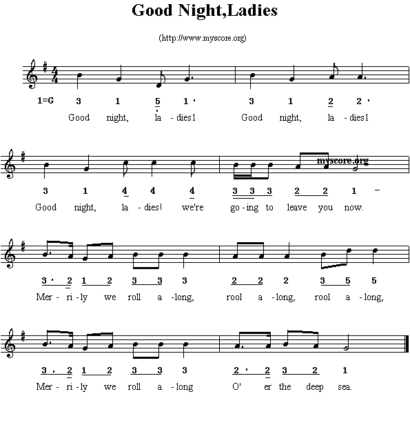 英文儿歌：Goodnight,ladies(其他)1