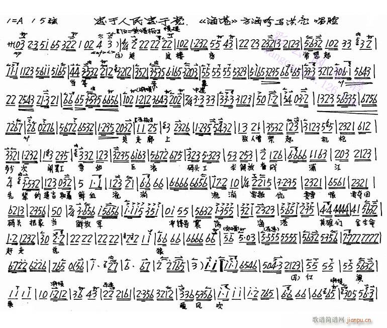 忠于人民忠于党-京剧(京剧曲谱)1