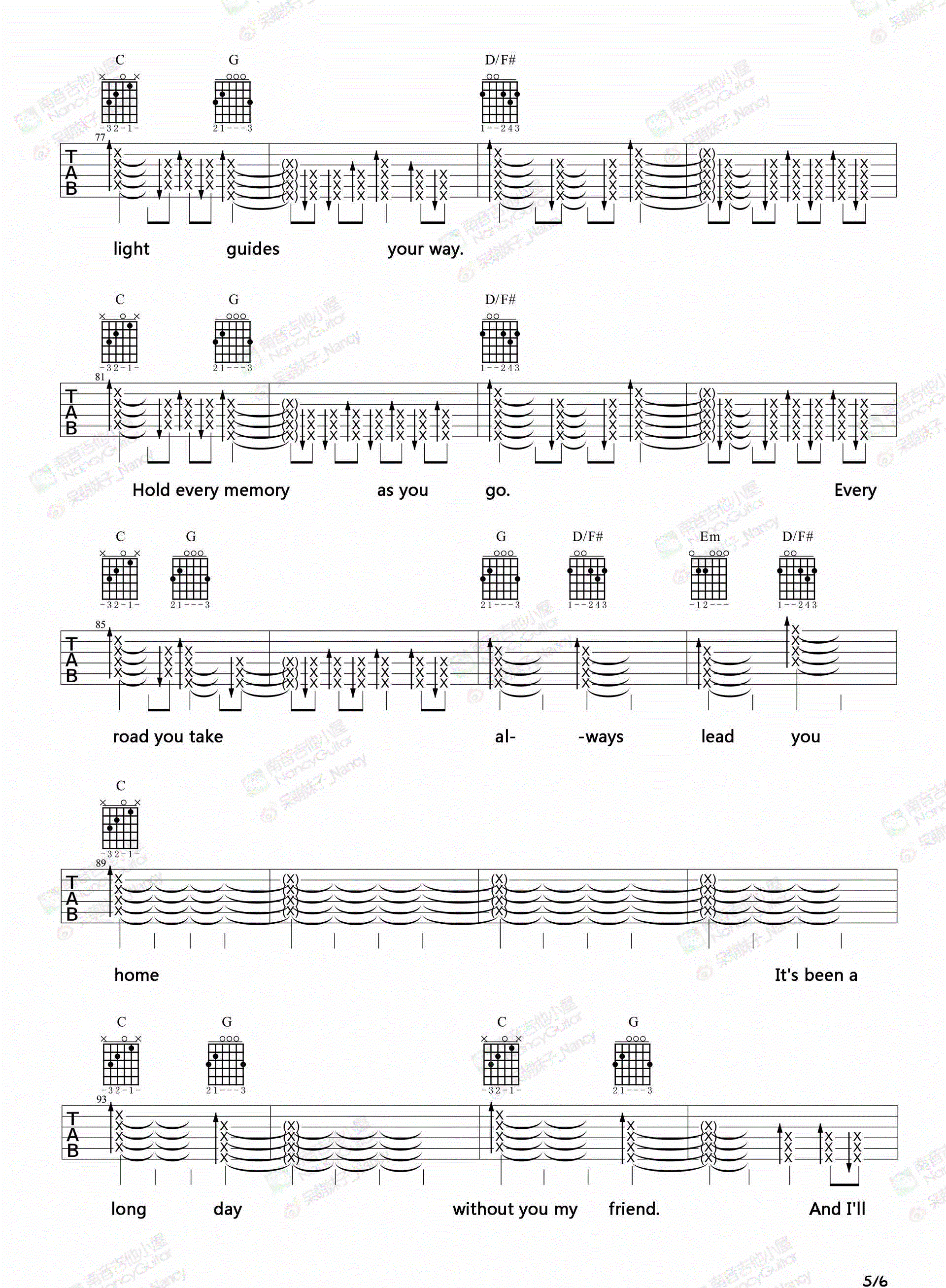 See-You-Again吉他谱5-Charlie-Puth