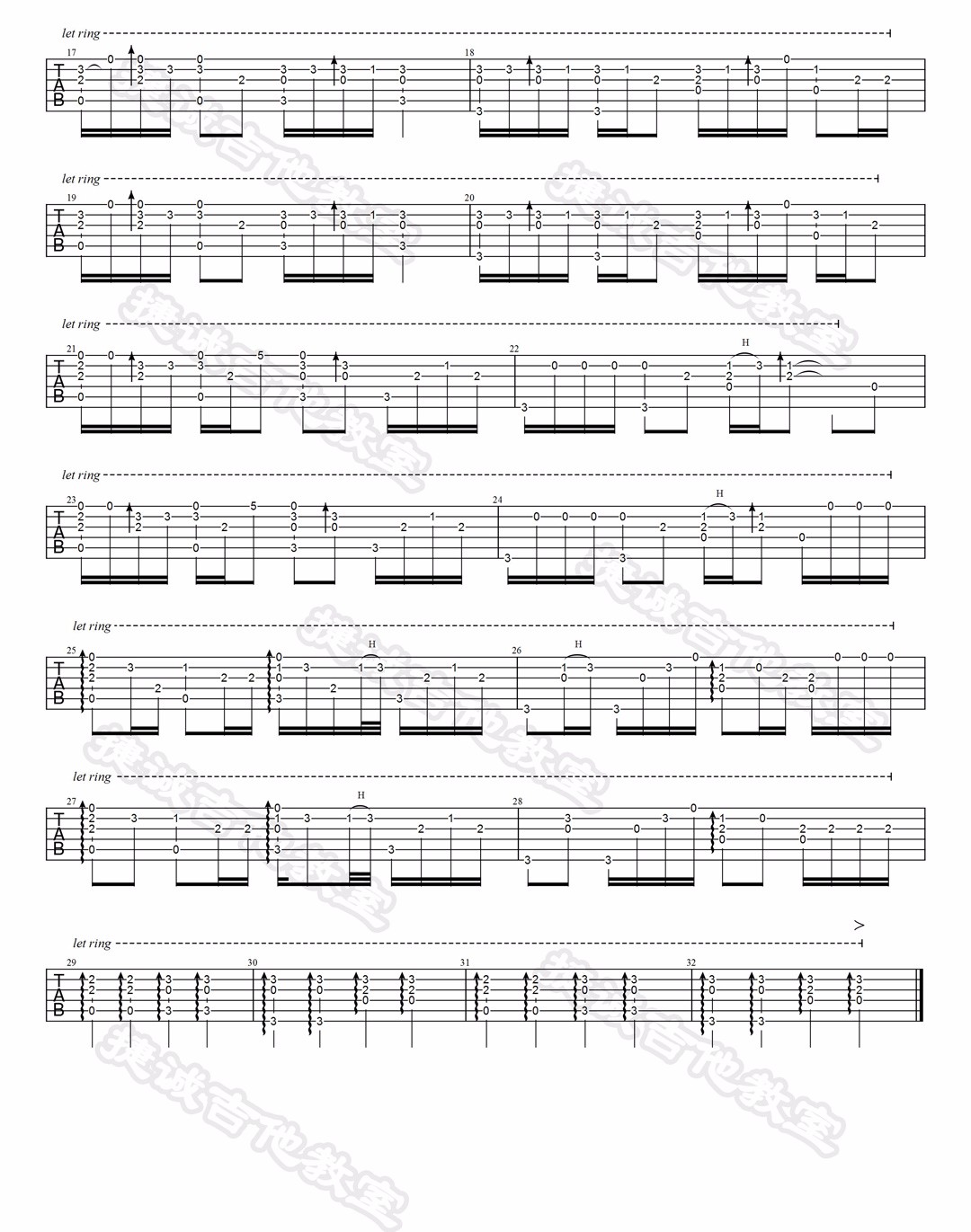 Old-Town-Road指弹吉他谱2